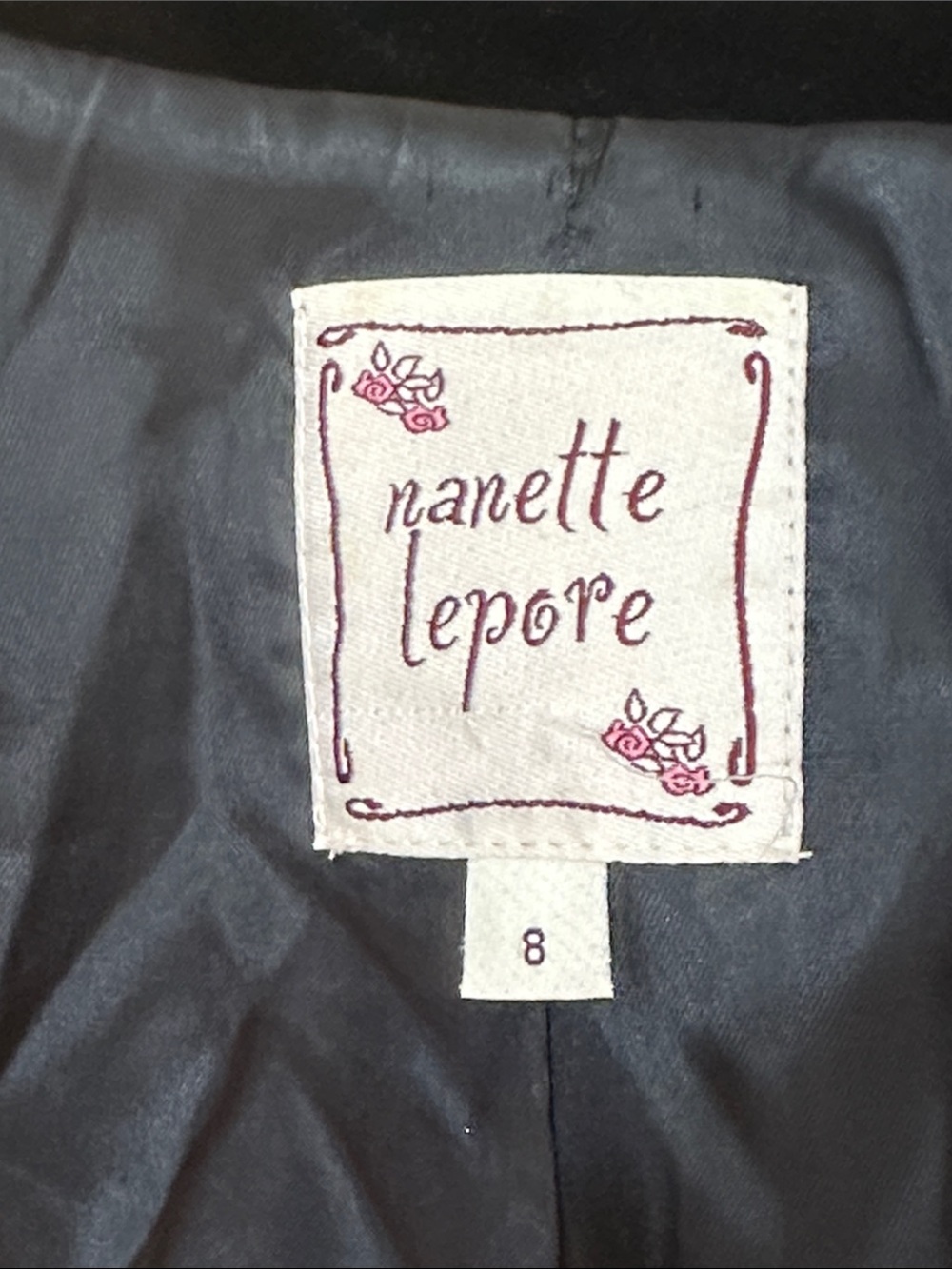 Nanette Lepore Silk-Blend Black Velvet Ruffle-Collar Blazer - Picture 3 of 11
